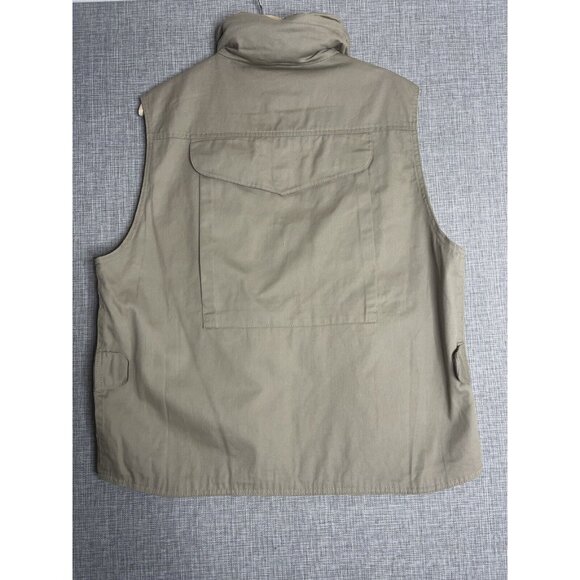 HUMVEE Vest Mens Large Khaki Back Pocket Hunting Photography Fishing Cargo Tan - Picture 8 of 11